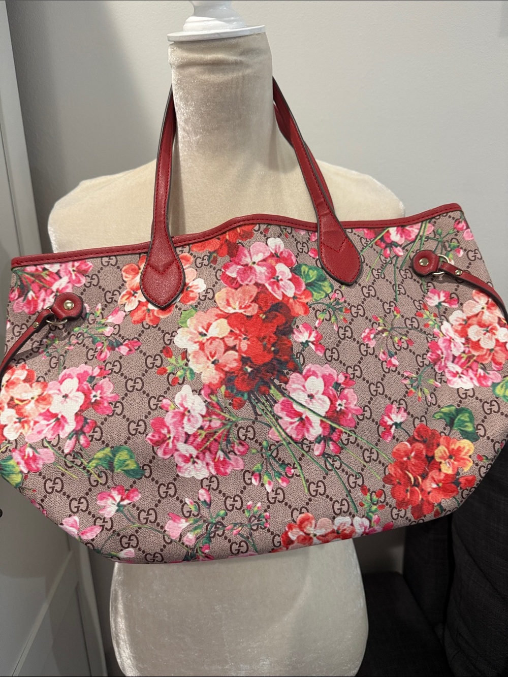 Floral Canvas Logo Tote